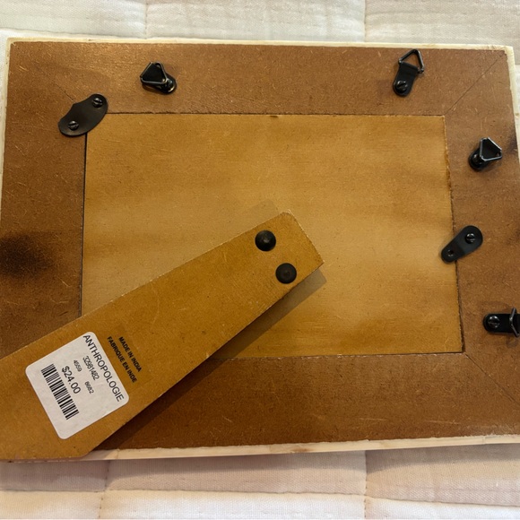 Anthropologie Turquoise and Cream Zigzag Frame - Picture 2 of 3